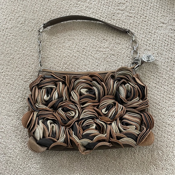 BRIGHTON VELVET ROSE MASTERPIECE COLLECTION Retired/Rare Brown metallic - Picture 1 of 6